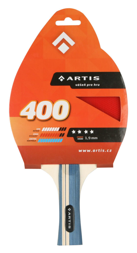 detail pálka na stolní tenis Artis 400