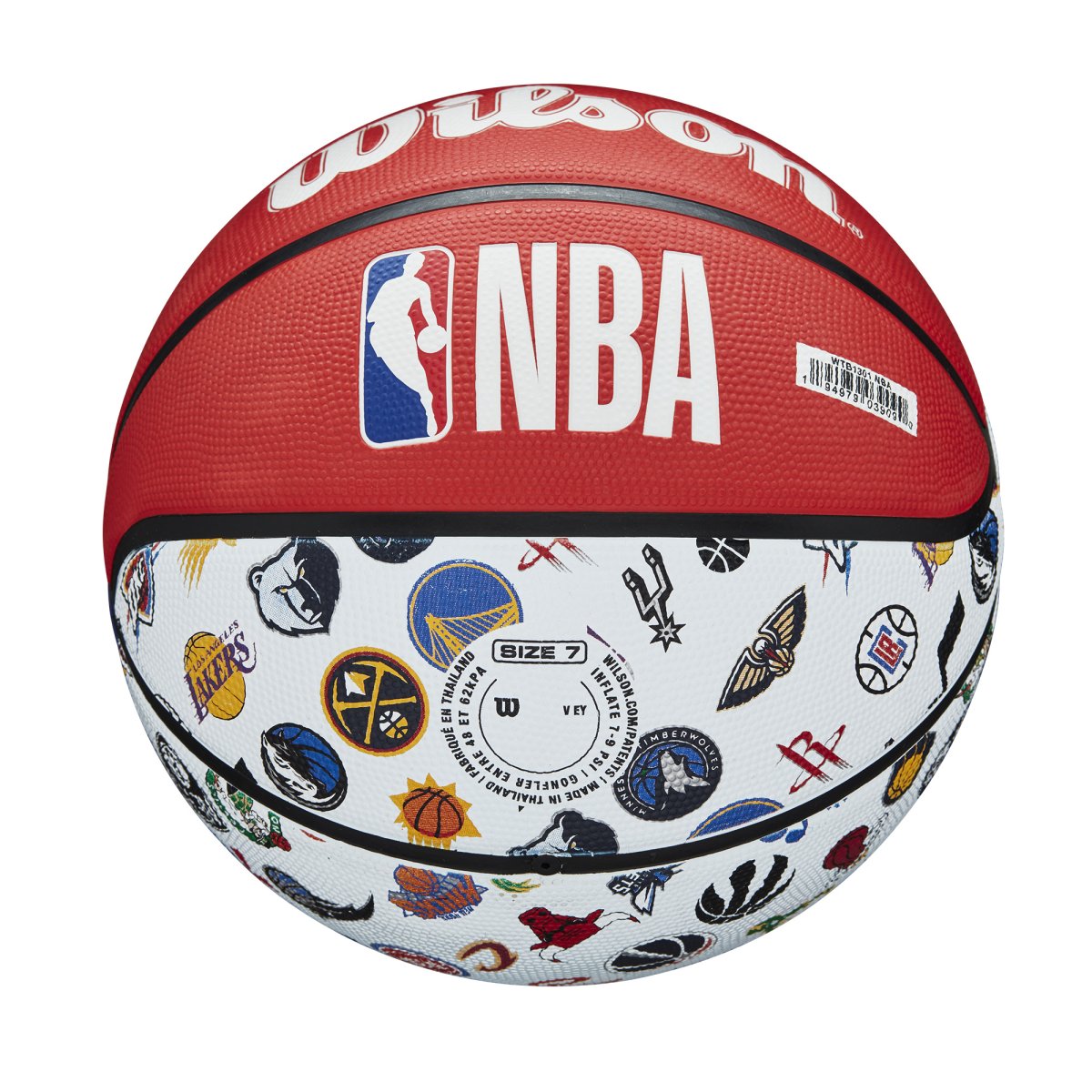 detail basketbalový míč Wilson NBA All Team