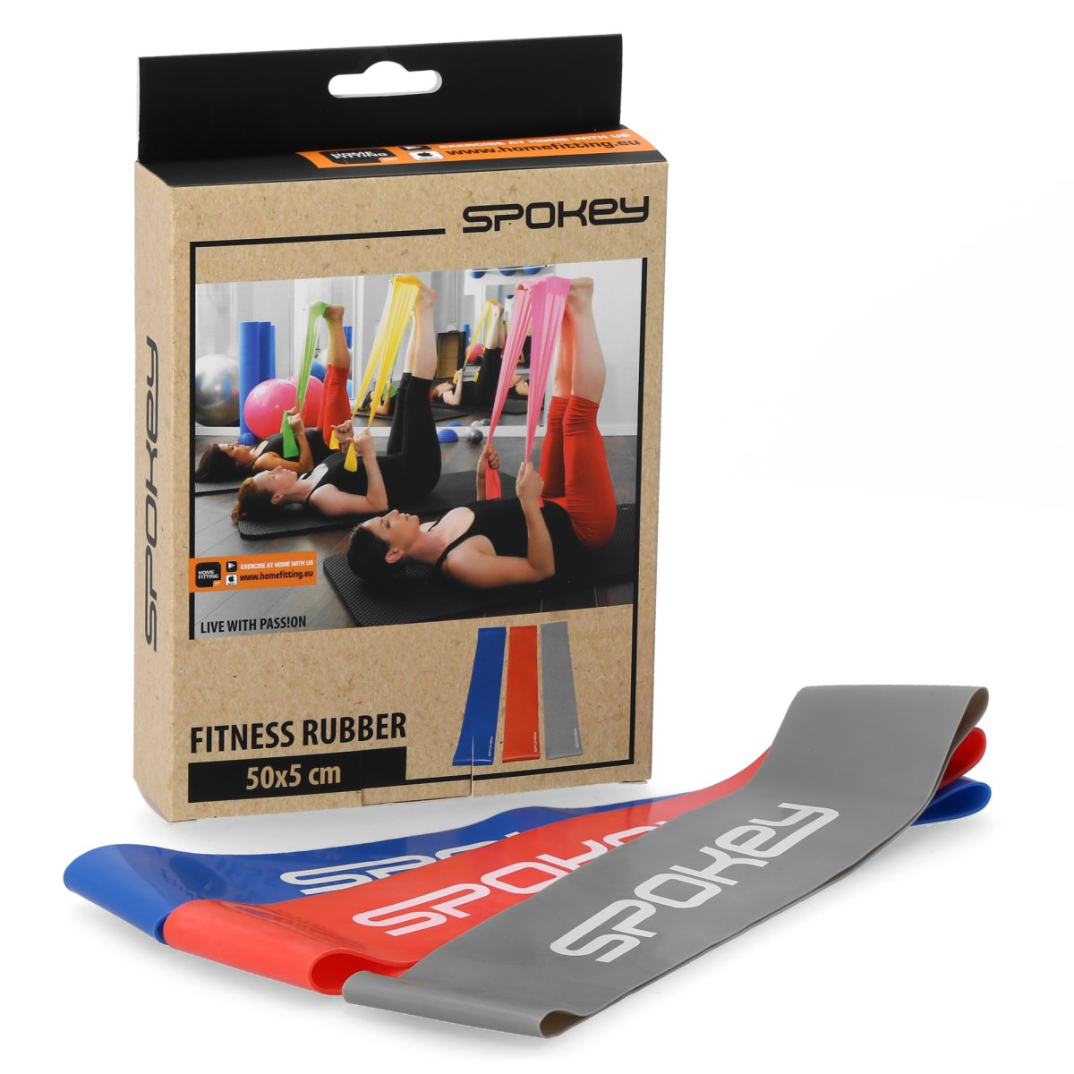 detail sada fitness gum SPOKEY 50x5cm mini