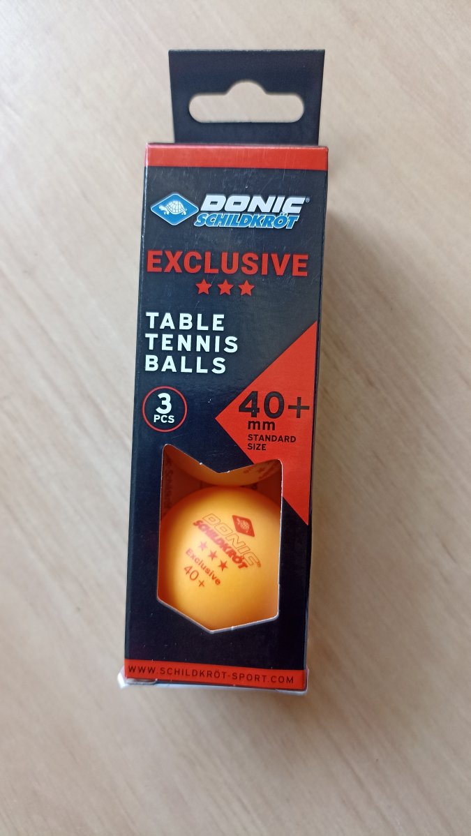 detail míčky Donic Exclusive 3* 3ks