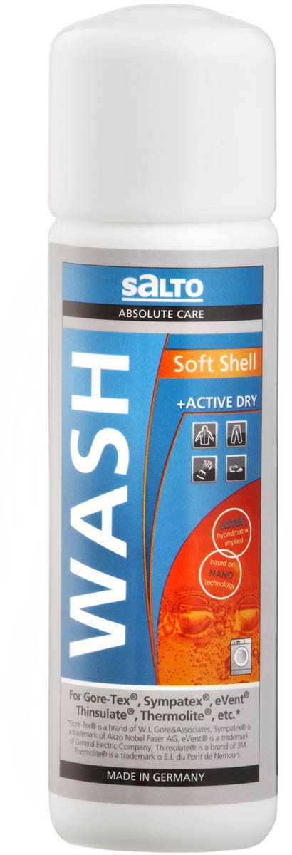 detail prací prostředek Salto Softshell Wash 250ml