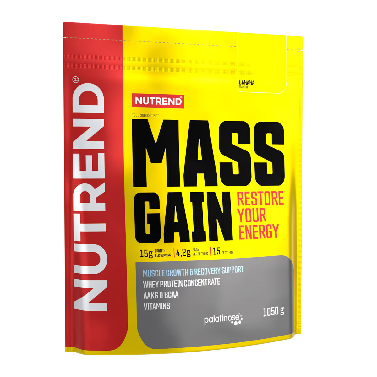 detail gainer Nutrend Mass Gain 100g=43,8Kč