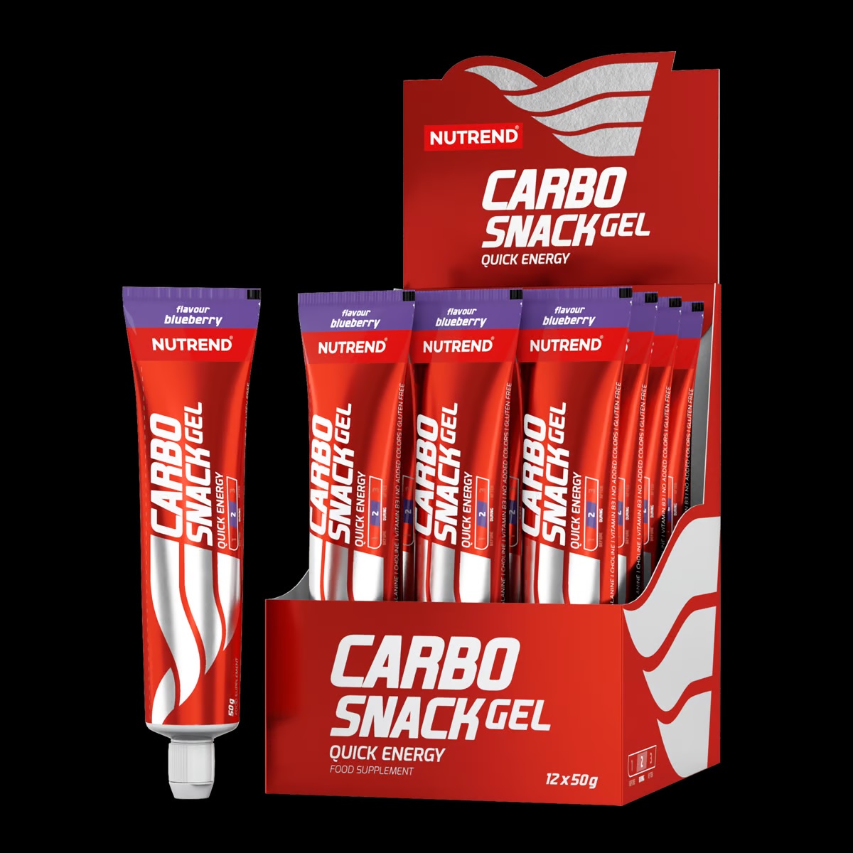 detail gel Nutrend Carbosnack tuba 50g 10g=7,8Kč