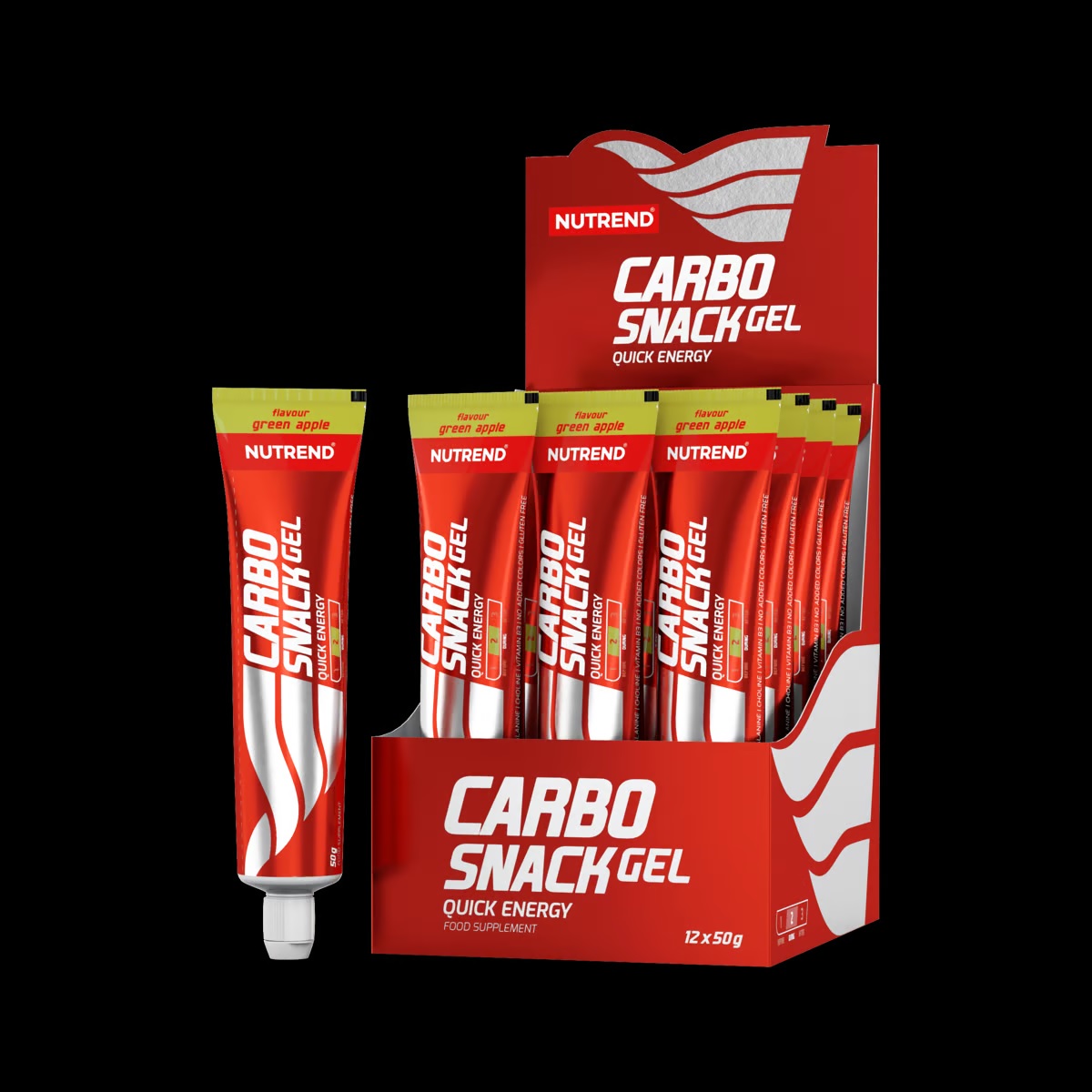 detail gel Nutrend Carbosnack tuba 50g 10g=7,8Kč