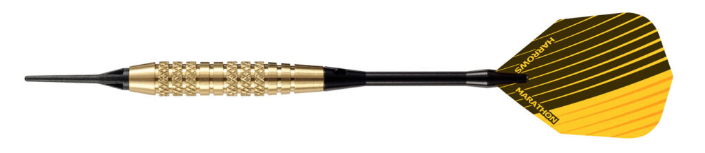 detail šipky Harows Club Brass