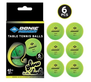 míčky Donic Glowin dark 6 kusů