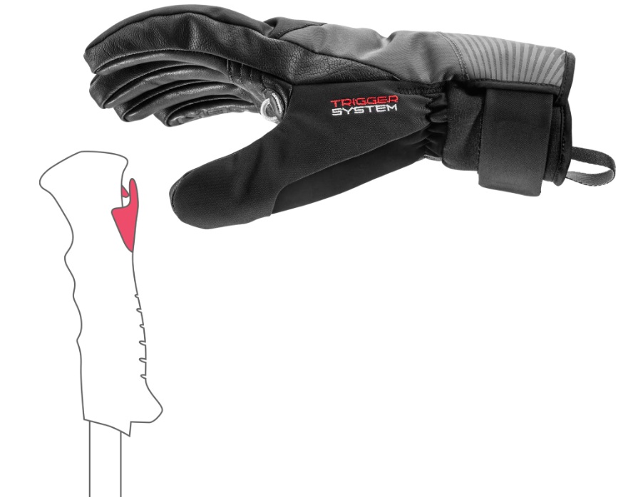 detail rukavice Leki Sparrow 3D