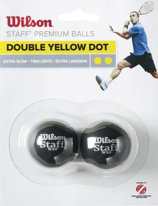 detail squashové míčky Wilson Staff Squash 2 Pack