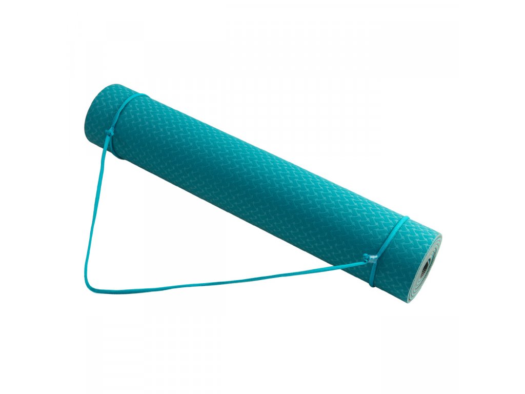 detail podložka Yate Yoga Mat dvouvrstvá tyrkys