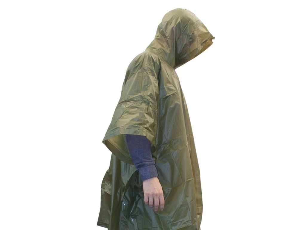 detail pončo YATE Pvc zelené
