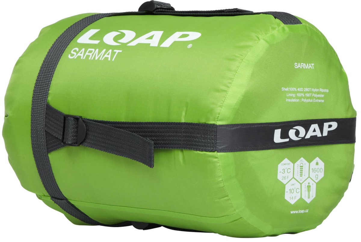 detail spací pytel mumie Loap Sarmat