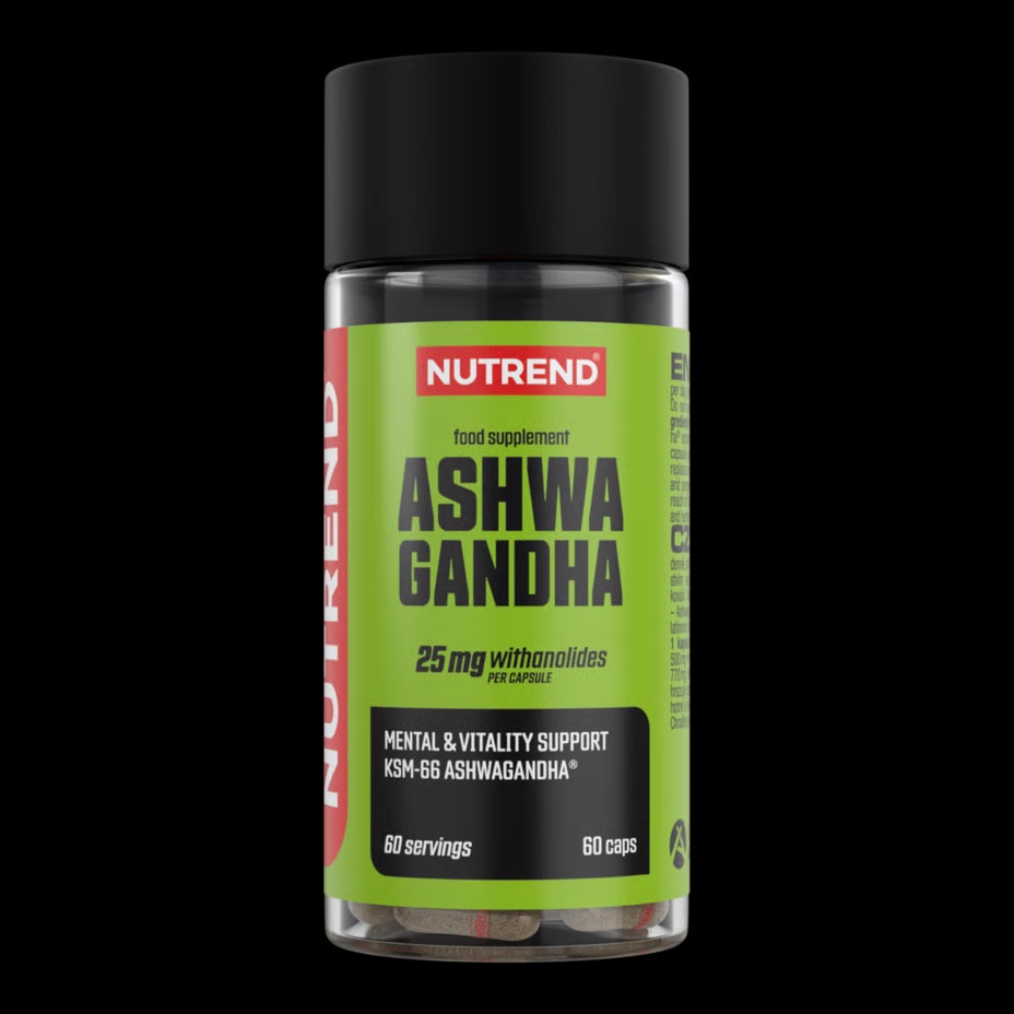 detail tablety Nutrend Ashwagandha 60 kaps. 1kaps.= 4,48Kč